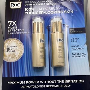 RoC Retinol Correxion Deep Wrinkle Serum 2 Pack 1.7 fl oz Each Anti-Aging New